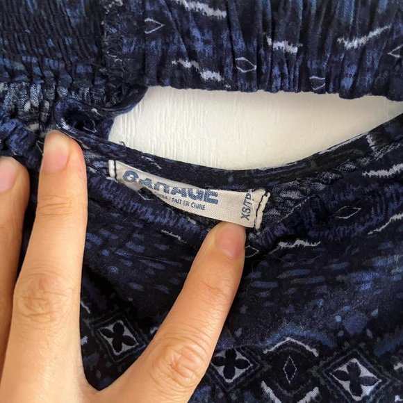 Garage navy blue strapless romper size xs - Picture 5 of 5